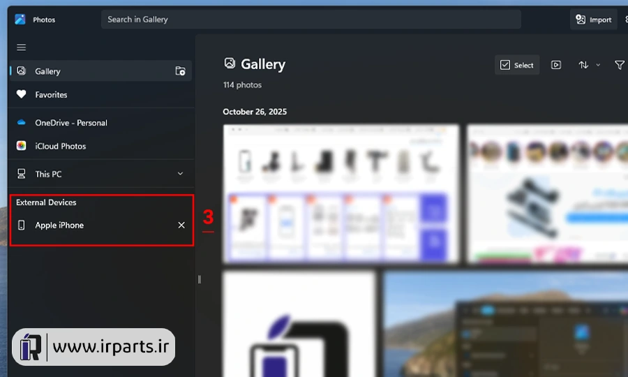 آموزش انتقال عکس و فیلم از آیفون به لپتاپ و کامپیوتر با Photos