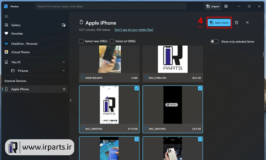 آموزش انتقال عکس و فیلم از آیفون به لپتاپ و کامپیوتر با Photos